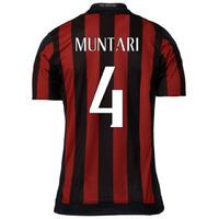 2015-16 AC Milan Home Shirt (Muntari 4) - Kids