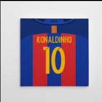 2016-2017 Barcelona Canvas Print (Ronaldinho 10)