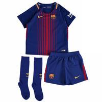 2017-2018 Barcelona Home Nike Little Boys Mini Kit