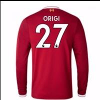 2017-18 Liverpool Home Long Sleeve Shirt (Origi 27)