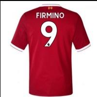 2017-18 Liverpool Home Short Sleeve Shirt (Firmino 9)