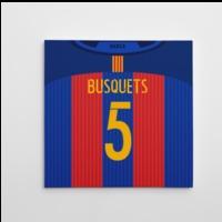 2016-2017 Barcelona Canvas Print (Busquets 5)