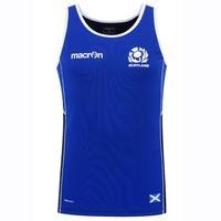 2016-2017 Scotland Macron Rugby Dry Training Singlet (Blue)