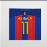 2016-2017 Barcelona Canvas Print (Neymar JR 11)