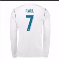 2017-18 Real Madrid Long Sleeve Home Shirt - Kids (Raul 7)