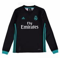 2017-2018 Real Madrid Adidas Away Long Sleeve Shirt (Kids)
