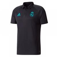 2017-2018 Real Madrid Adidas Polo Shirt (Black)