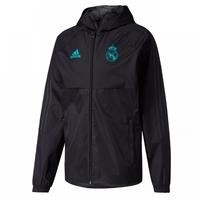 2017 2018 real madrid adidas training rain jacket black