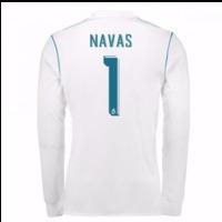 2017-18 Real Madrid Long Sleeve Home Shirt - Kids (Navas 1)