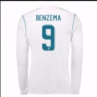 2017-18 Real Madrid Long Sleeve Home Shirt - Kids (Benzema 9)