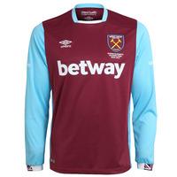 2016-2017 West Ham Home Long Sleeve Football Shirt