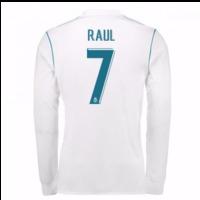 2017-18 Real Madrid Long Sleeve Home Shirt (Raul 7)