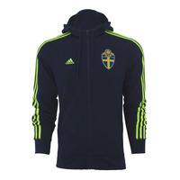 2016-2017 Sweden Adidas 3S Hooded Zip (Navy)