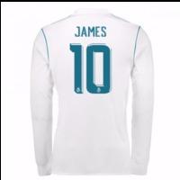 2017-18 Real Madrid Long Sleeve Home Shirt (James 10)