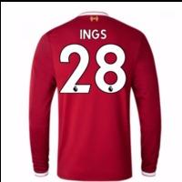 2017-18 Liverpool Home Long Sleeve Shirt (Kids) (Ings 28)