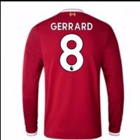 2017-18 Liverpool Home Long Sleeve Shirt (Kids) (Gerrard 8)