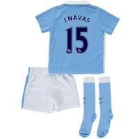 2015-2016 Man City Home Little Boys Mini Kit (J.Navas 15)