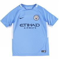 2017-2018 Man City Home Nike Football Shirt (Kids)