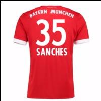 2017-18 Bayern Munich Home Short Sleeve Shirt (Sanches 35)