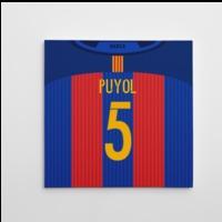 2016-2017 Barcelona Canvas Print (Puyol 5)