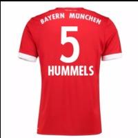 2017-18 Bayern Munich Home Short Sleeve Shirt (Hummels 5)