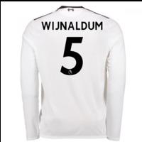 2017-18 Liverpool Away Long Sleeve Shirt (Wijnaldum 5) - Kids