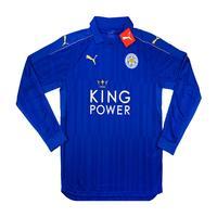 2016-2017 Leicester Puma Home Long Sleeve Football Shirt