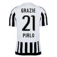 2015-16 Juventus Home Shirt (Grazie 21 Pirlo)