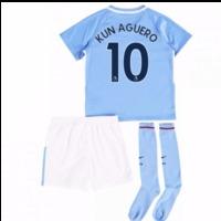 2017-18 Man City Mini Kit (Kun Aguero 10)