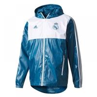 2017-2018 Real Madrid Adidas 3S Windbreaker (Dark Grey)