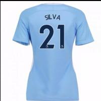 2017-18 Man City Womens Home Shirt (Silva 21)