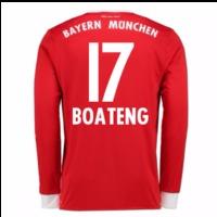 2017-18 Bayern Munich Home Long Sleeve Shirt (Boateng 17)