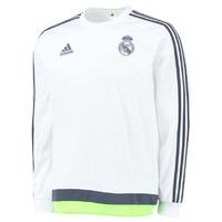 2015-2016 Real Madrid Adidas Sweat Top (White)