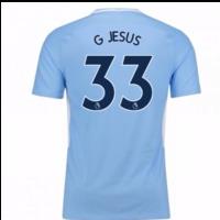 2017-18 Man City Home Shirt - Kids (G Jesus 33)