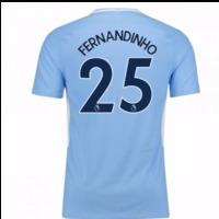 2017-18 Man City Home Shirt - Kids (Fernandinho 25)