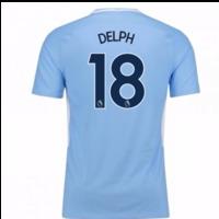 2017-18 Man City Home Shirt - Kids (Delph 18)