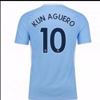 2017-18 Man City Home Shirt (Kun Aguero 10)