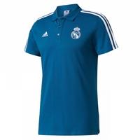 2017-2018 Real Madrid Adidas 3S Polo Shirt (Dark Grey)