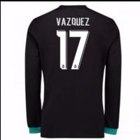 2017-18 Real Madrid Away Long Sleeve Shirt - Kids (Vazquez 17)