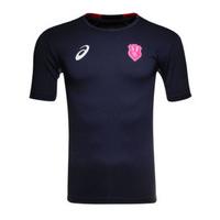 2015-2016 Stade Francais Home Asics Rugby Training Tee (Navy)