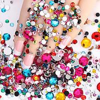 2000pcs Nail Flashing Flat Flat Color Diamond Drill DIY Nail Polish Wedding Accessories