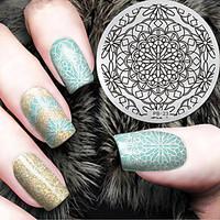 2016 Latest Version Fashion Pattern Flower Nail Art Stamping Image Template Plates