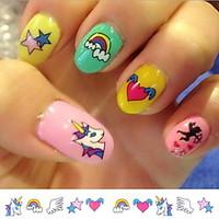 (20Pcs/Package) Nail Stickers Temporary Tattoos Stickers Non Toxic Glitter Waterproof (Color Randomly)