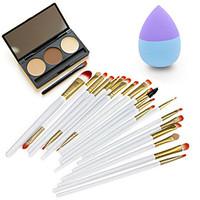 20pcs makeup brushes set eyeshadow eyeliner lip brush tool3colors eyeb ...