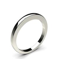 2.00mm Low Dome Slight Comfort Fit Plain Wedding Band