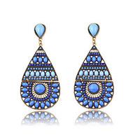 2016 new fashion bohemia vintage water drop earrings 5 colors high qua ...