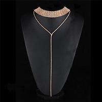 2017 Long Gothic Rhinestone Crystal Choker Necklace For Women Sexy Double-Strand Layered Tattoo Necklaces Boho Jewelry Gift