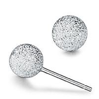 2016 Korean Women 925 Silver Sterling Silver Jewelry Sample Ball Earrings Stud Earrings 1Pair