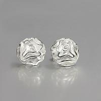 2016 New Beautiful Rose Sterling Silver Stud Earrings Wedding Party For LadyWoman