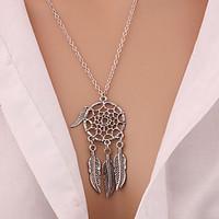 2016 Trendy Bohemian Style Wing Pendants Dream Catcher Feather Wings Shaped Pendant Necklace Charm Sweater Chain Gifts For Women